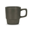 Ceramic Stackable Coffee Mugs Dark Grey